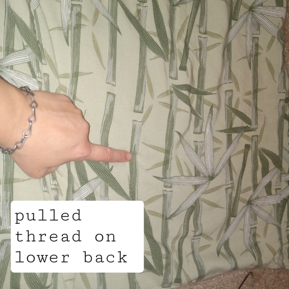 Men's Hawaiian Shirt Green Bamboo by Puritan Size XL - Picture 4 of 6